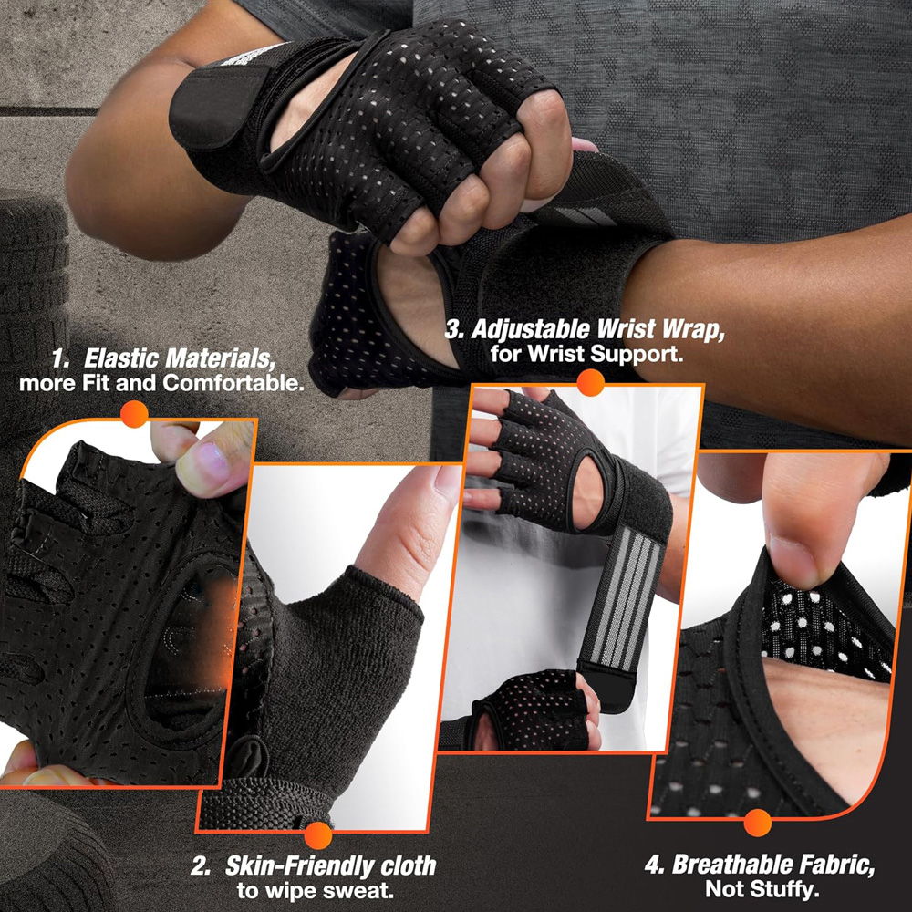 Fitness Gloves with Wrist Supp - Crossfit Gym Gear ulasan dan harga