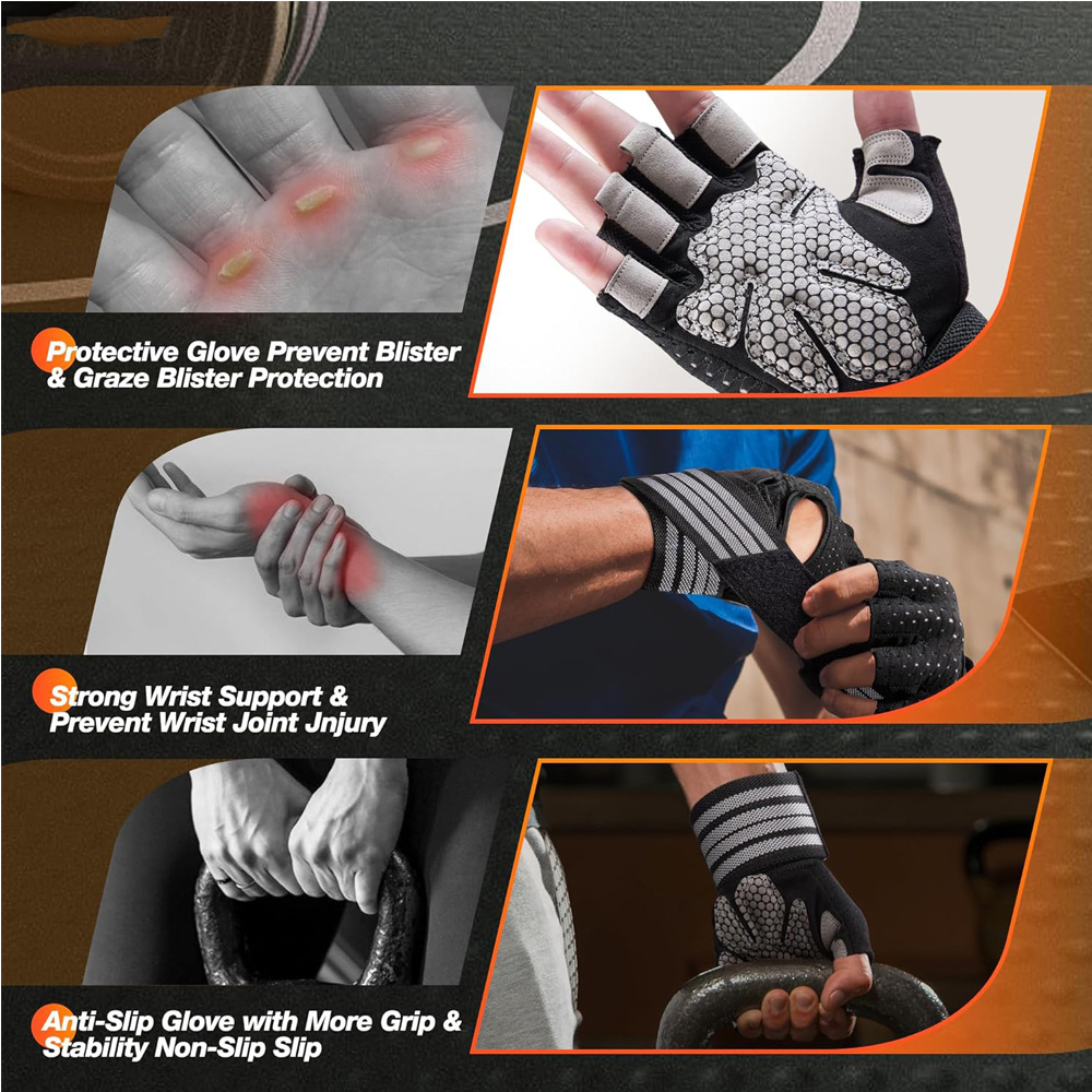 Fitness Gloves with Wrist Supp - Crossfit Gym Gear ulasan dan harga