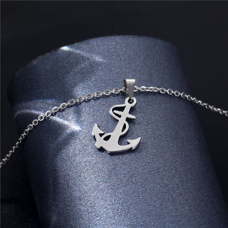 Silver Anchor Pendant Necklace - Battle Rope Anchor ulasan dan harga